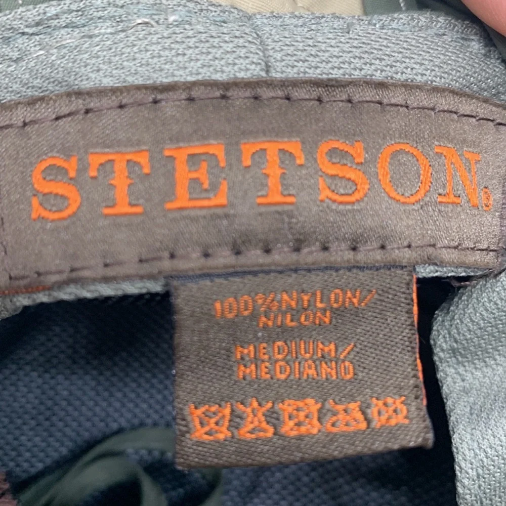 Stetson Boonie Hat Green Medium Vented Adjustable Toggle Neck Flap Outdoor Hike